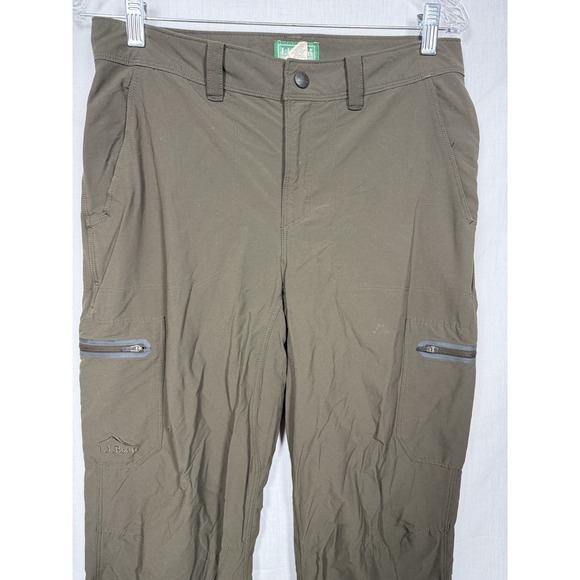 LL Bean Cargo Pants Men's 30x34 Khaki Nylon Spandex Outdoor Travel Lightweight - Picture 2 of 13